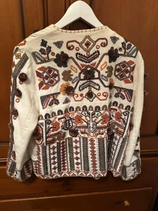Chaqueta Zara Bordada Talla M