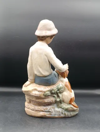 Figura porcelana Nao de Lladro Niño y Perro