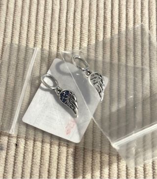 Charm Ala Pandora Azul y Plata
