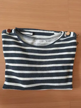 Sudadera en tejido jersey rayas