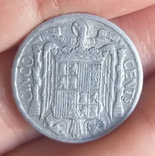 Moneda 5 céntimos 1945