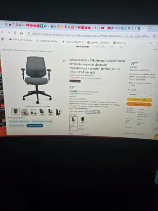 Silla de escritorio Amazon Basics