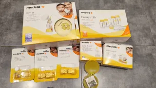 Sacaleches eléctrico Medela Swing y biberones Mele