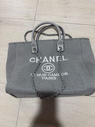 Borsa tote Chanel grigia