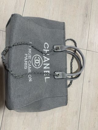 Borsa tote Chanel grigia