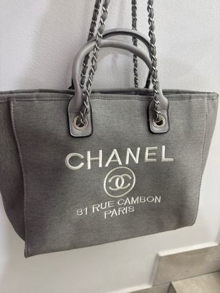Borsa tote Chanel grigia