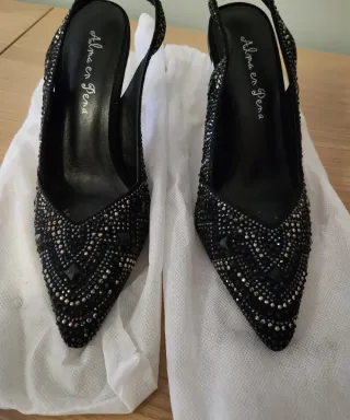 Zapatos Alma en Pena Negros Brillantes