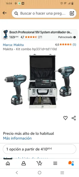 Taladro Makita y Atornillador de Impacto