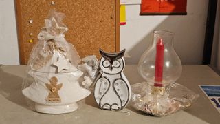 Set Oggettistica Natalizia: Albero, Gufo, Candela