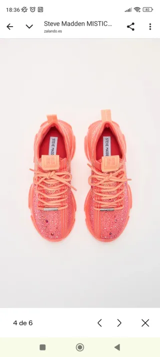 Zapatillas Steve Madden Mística peach/coral