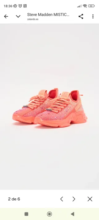 Zapatillas Steve Madden Mística peach/coral