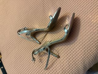 Sandalias tacon plata