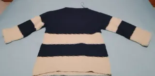 Jersey rayas azul y beige talla S