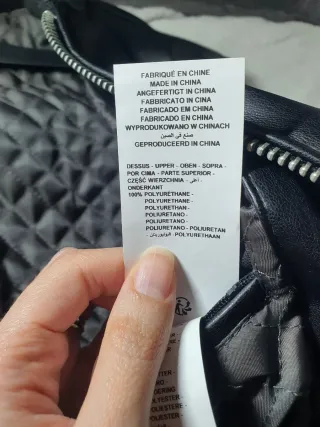 Chaqueta de cuero negra Talla S