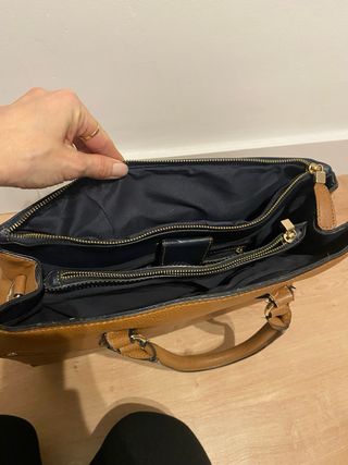 Bolso de piel sintética marrón Camel