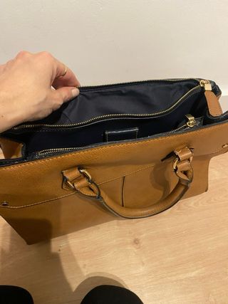 Bolso de piel sintética marrón Camel