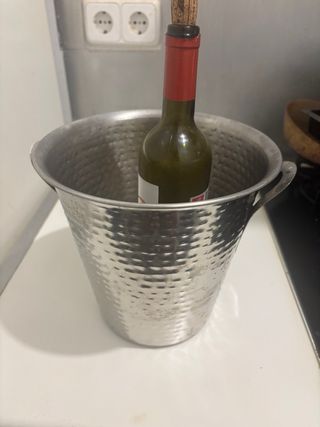 Cubitera de metal plateada