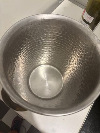 Cubitera de metal plateada