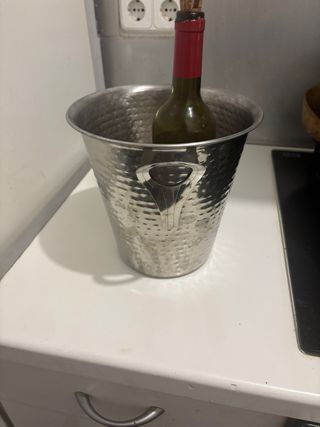 Cubitera de metal plateada