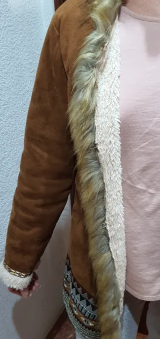 ¡REBAJAS! CHAQUETA ANTE MARRÓN TALLA M, COMO NUEVA