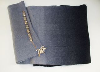 Scaldacollo in lana nero e grigio