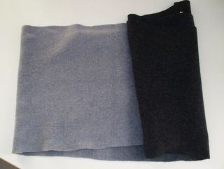 Scaldacollo in lana nero e grigio