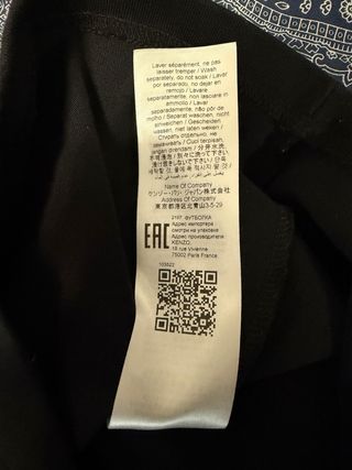 Camiseta Kenzo Negra con Tigre