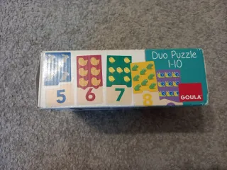 Puzzle de madera números 1-10 animales