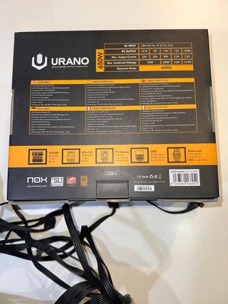 Fuente Alimentación NOX URANO 650W 80+ Bronce