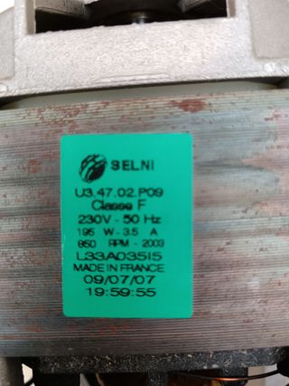 Motor Eléctrico Lavadora