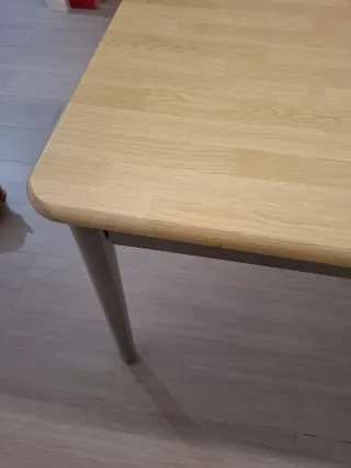 Mesa comedor/jardín madera y metal