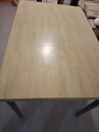 Mesa comedor/jardín madera y metal