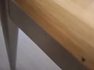 Mesa comedor/jardín madera y metal