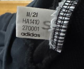 Sudadera Adidas Negra Logo Naranja Talla S