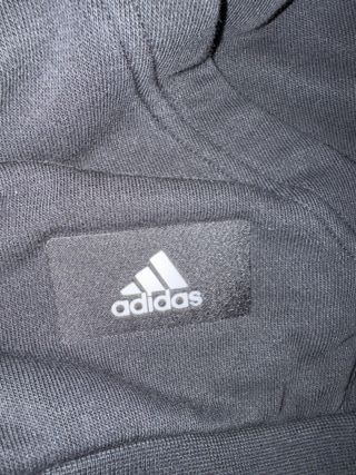 Sudadera Adidas Negra Logo Naranja Talla S