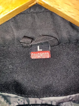 Chaqueta Moto Cordura Negra y Gris Impermeable