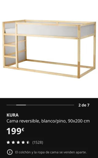 Cama infantil IKEA Prácticamente sin uso