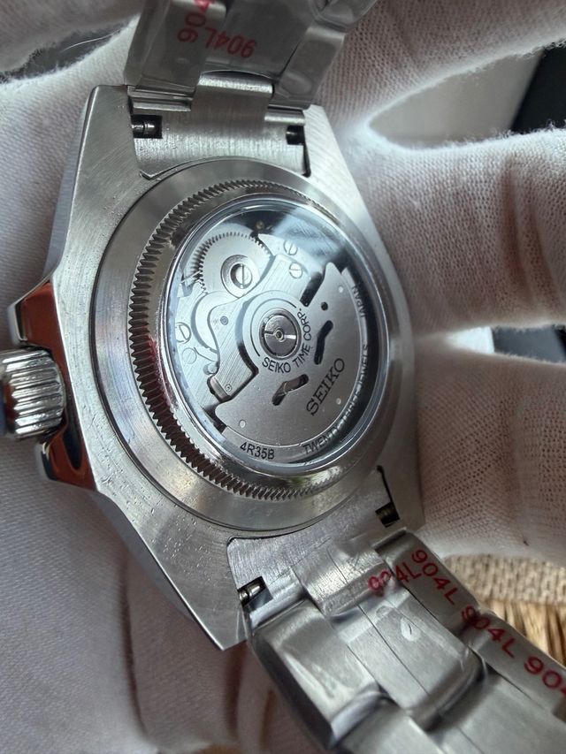 Seiko Mod Sub Negro Automático