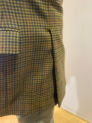 Americana cuadros marrón y verde