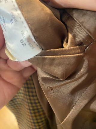 Americana cuadros marrón y verde