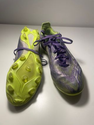 Botas de fútbol Adidas F50 número 43 Morado/Verde