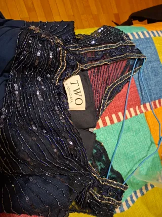 Vestido fiesta Rosa Clará azul