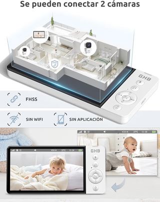 Cámara Bebé GHB 5 HD Rotación 350°