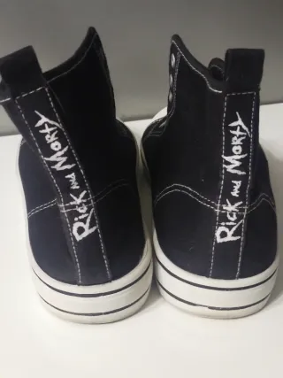 Zapatillas altas lona negras