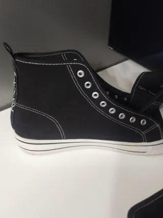 Zapatillas altas lona negras