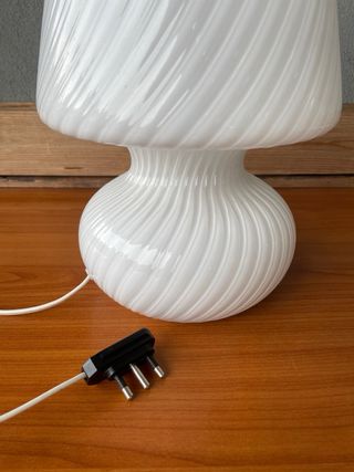 Lampada da tavolo vetro soffiato modernariato