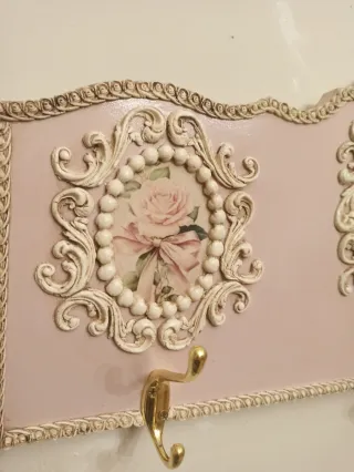 Perchero Shabby Chic Rosa