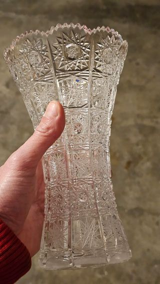 Elegante Vaso Cristallo Boemia