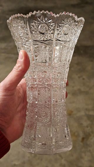 Elegante Vaso Cristallo Boemia