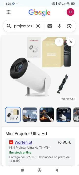 Projetor Ultra HD Branco